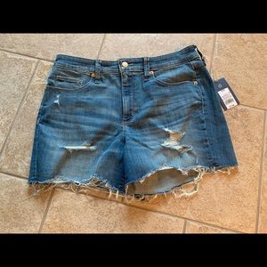 Women’s High Rise Distressed Jean Shorts
